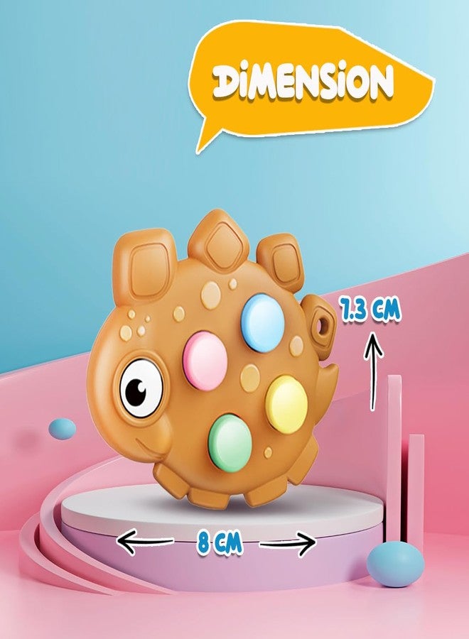 Wembley Push & Pop It Musical Fidget Toy for Infant Kids| Sensory Interactive Game| Made of Food-Grade Silicone| Bubble Poppet Popin Sound Toy| Waterproof,Gift for Babies 9-24 Months (Brown) - Image 2